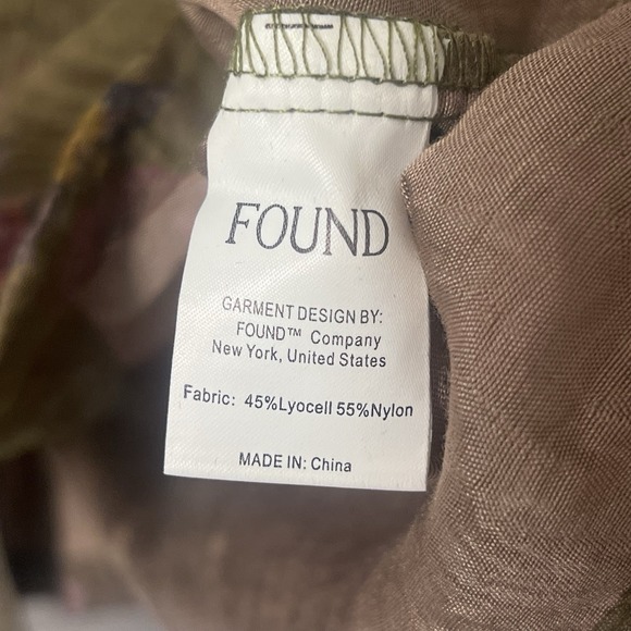 Free People Found Floral Moss Button Down Camp Shirt Olive Green - Size Small EC - Picture 4 of 5